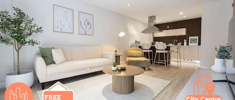 Relax with family and friends in our super stylish living space.