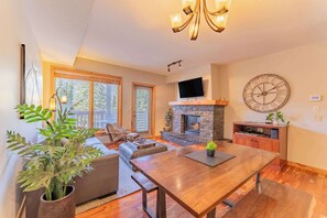 Expansive living and dining are