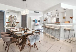 Make mealtime memories in the stylish dining area