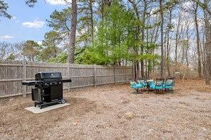 Fire up the grill and gather around the outdoor dining set—perfect for sunset dinners, cookouts, and late-night laughs under the stars.
