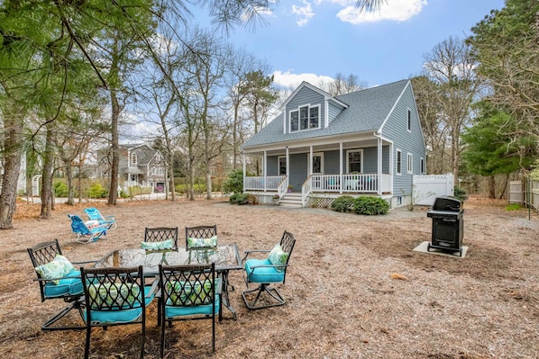 Gather around for alfresco dining under the trees, fire up the grill, and savor slow, laughter-filled evenings Cape Cod style.