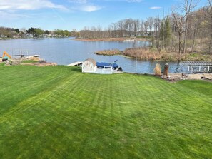 The channel opens up into the cove.