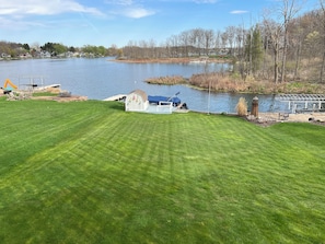 The channel opens up into the cove.