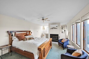 Indoors, Home Decor, Appliance, Ceiling Fan, Bed