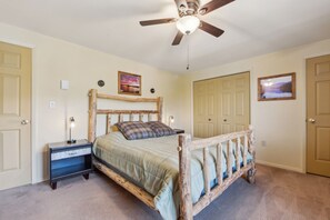 Indoors, Appliance, Ceiling Fan, Bed, Furniture