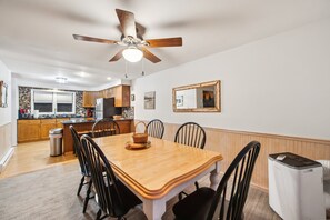 Indoors, Furniture, Table, Appliance, Ceiling Fan