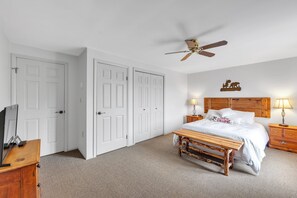 Indoors, Appliance, Ceiling Fan, Home Decor, Bed