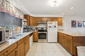 Indoors, Kitchen, Appliance, Refrigerator, Microwave