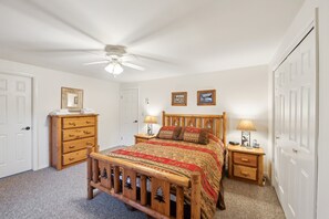 Indoors, Appliance, Ceiling Fan, Lamp, Bed