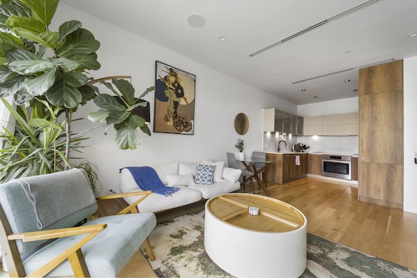 Living room and Kitchen view