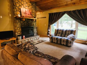 Sunset Maple Living room fireplace