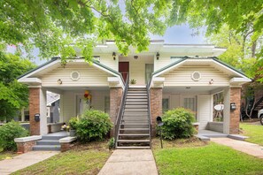 Your Birmingham home away from home — steps from Avondale, Mountain Brook, and downtown fun! Head up the center staircase to enter your retreat!