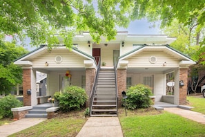 Your Birmingham home away from home — steps from Avondale, Mountain Brook, and downtown fun! Head up the center staircase to enter your retreat!