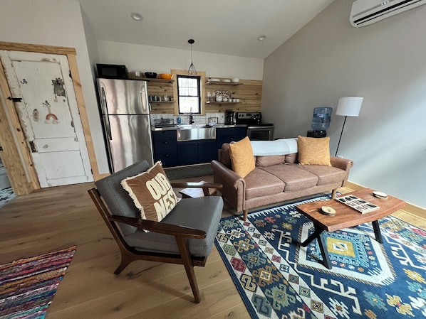 Living room and kitchen