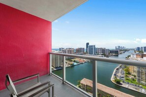 Private balcony over looking the water