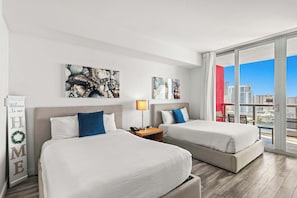 Your waterfront retreat awaits! Our balcony provides front-row seats to boat activity, friendly manatees, and colorful fish, all beneath the sunset's warm glow. Sleep soundly on two full-sized beds.