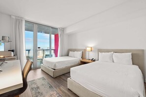 Your waterfront retreat awaits! Our balcony provides front-row seats to boat activity, friendly manatees, and colorful fish, all beneath the sunset's warm glow. Sleep soundly on two full-sized beds.