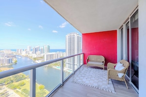 Private balcony over looking the water