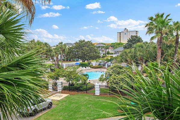 Pool view from balcony
