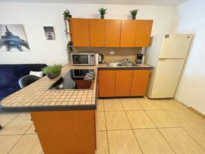 Kitchen stocked with the basics