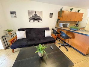 Living room with futon