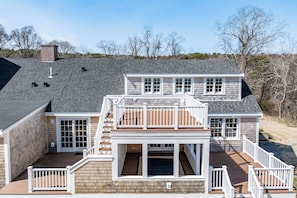 Ample outdoor deck and lawn space