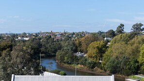 Enjoy a beautiful view of the river from the balcony