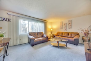 Living Room | 1st Floor | Central A/C & Heat | Free WiFi