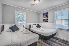 Bedroom with two full beds