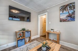 Living room with Roku TV