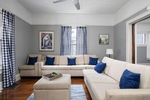 Soft sofa and set of pillows