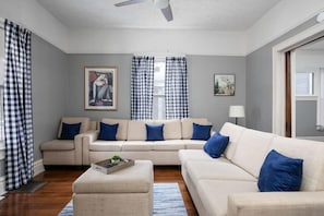 Soft sofa and set of pillows