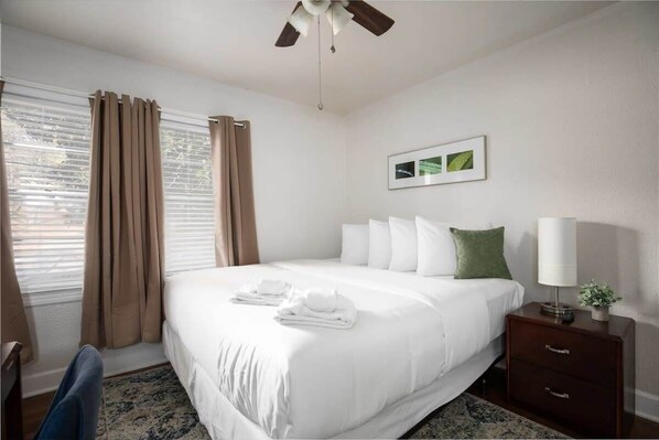 Bedroom with queen bed