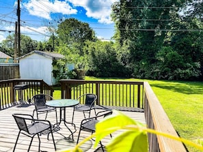 Patio with seating area