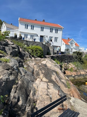 View of house from private dock below