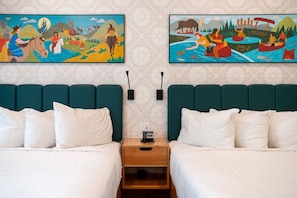 Drift to sleep in a comfortable bed after a wonderful day outside.