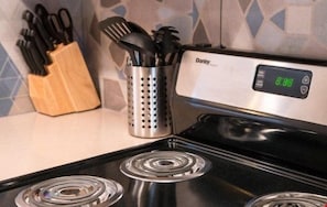 Cook up a storm in the full kitchenette that provides everything you need to prepare a meal in the comforts of your mountain home.