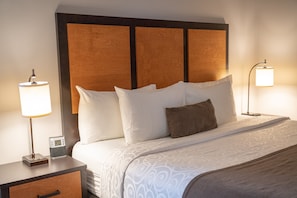 Relax on the comfy bedding after a day outside.
