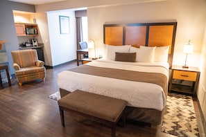 Drift to sleep in the comfortable King bed.