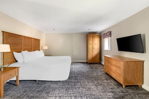 Contemporary bedroom with a spacious layout and natural light.
