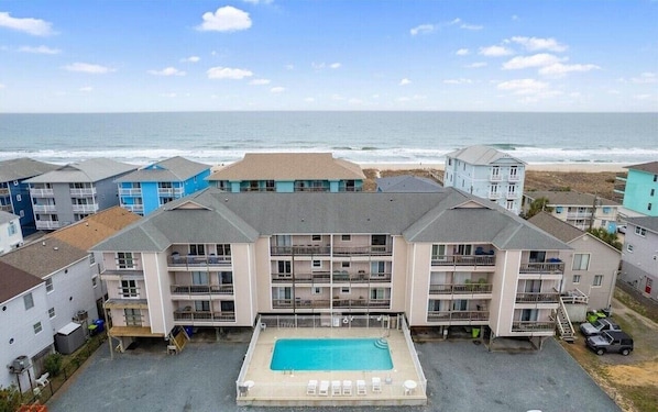 Condo is second row from the ocean and only steps from the private beach access.