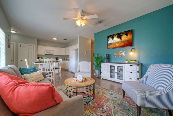 Charming living room. (Unit 108)