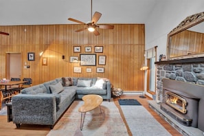 Living room with fire place