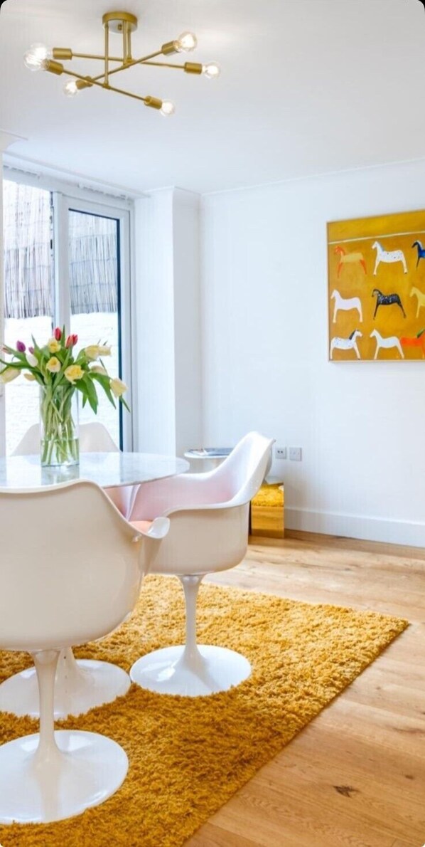 Step into this beautifully designed mid-century modern space, where comfort meets style. 