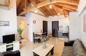 Whether you're dining in or enjoying a movie night, this welcoming space has everything you need to relax