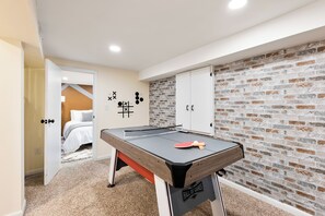 Ping pong table in the game room