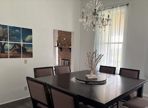 Dining room seating for 12.