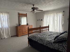 Master bedroom with California King.