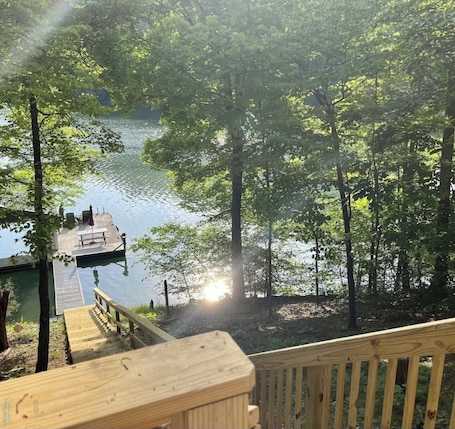 View of the dock from the house