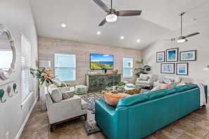 Bright decor and cozy seating make this the perfect place to relax and recharge!